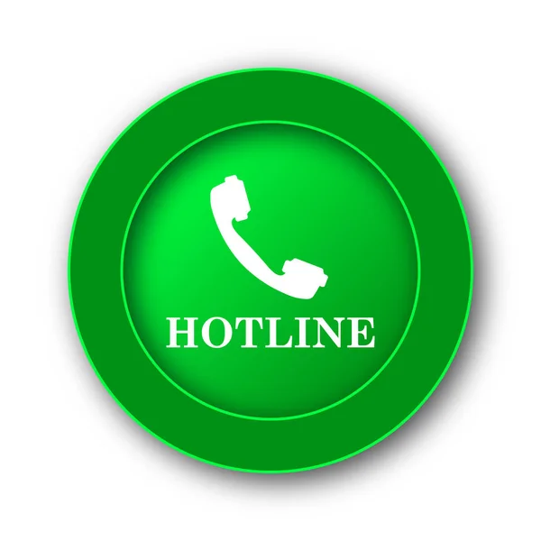Εικονίδιο Hotline Κουμπί Internet Άσπρο Φόντο — Φωτογραφία Αρχείου