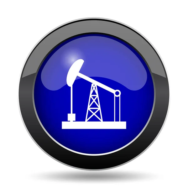 Oil Pump Icon Internet Button White Background — Stock Photo, Image