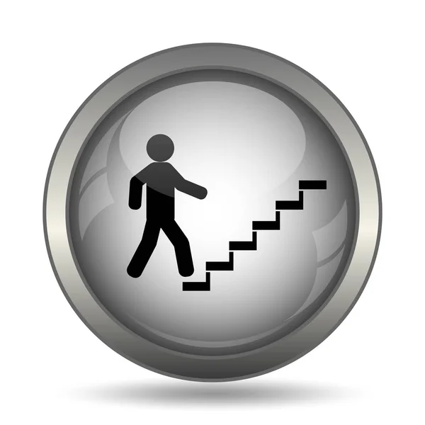 Επιχειρηματίας στις σκάλες - επιτυχία εικονίδιο — Φωτογραφία Αρχείου