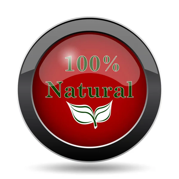 100% naturalny ikona — Zdjęcie stockowe