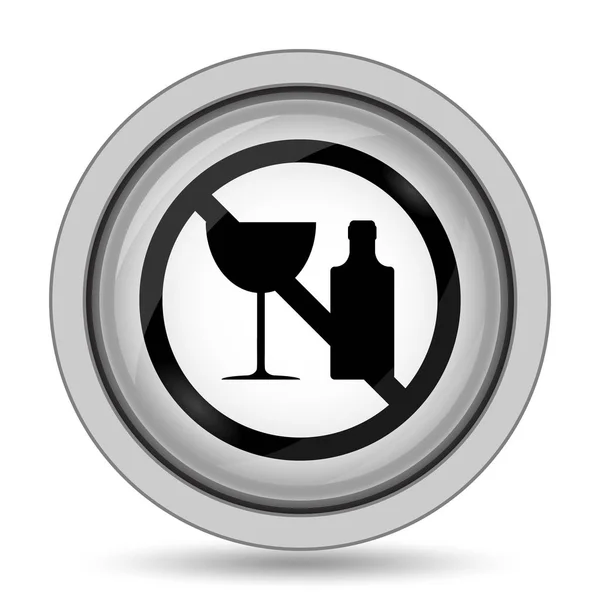 Alcohol Icon Internet Button White Background — Stock Photo, Image