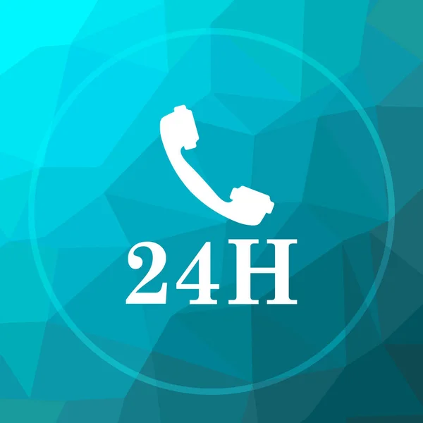 24h telefoonpictogram — Stockfoto