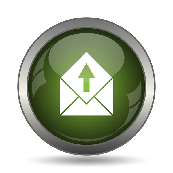 Mail Icon Senden Internet Taste Auf Weißem Hintergrund — Stockfoto