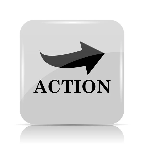 Action Icon Internet Button White Background — Stock Photo, Image
