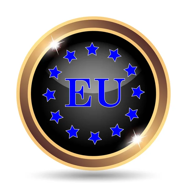 European union icon. Internet button on white background