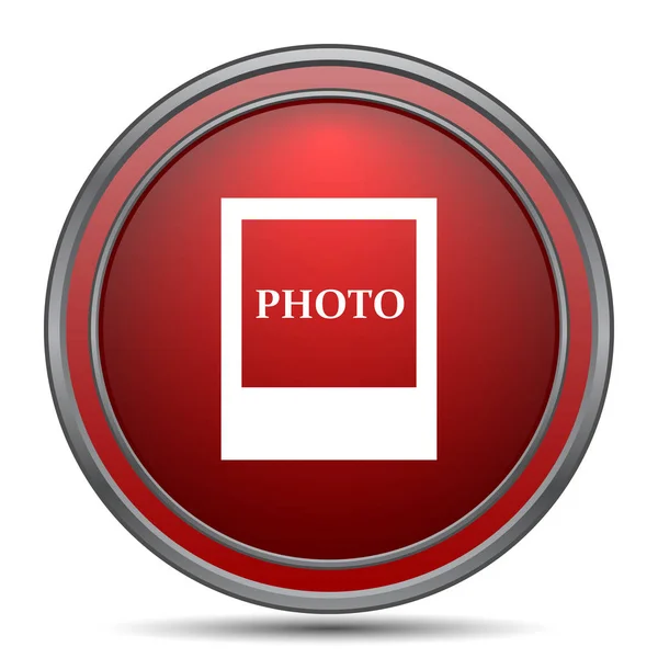 Photo Icon Internet Button White Background — Stock Photo, Image