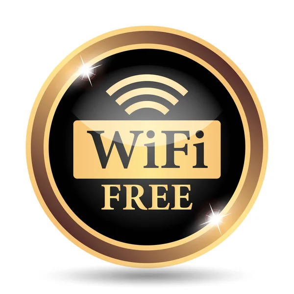 WIFI free icon. Internet button on white background