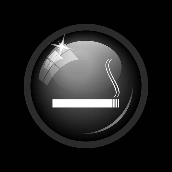 Zigarettensymbol Internet Taste Auf Schwarzem Hintergrund — Stockfoto