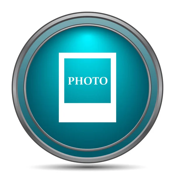 写真アイコン 白い背景の上のインター ネット ボタン — ストック写真