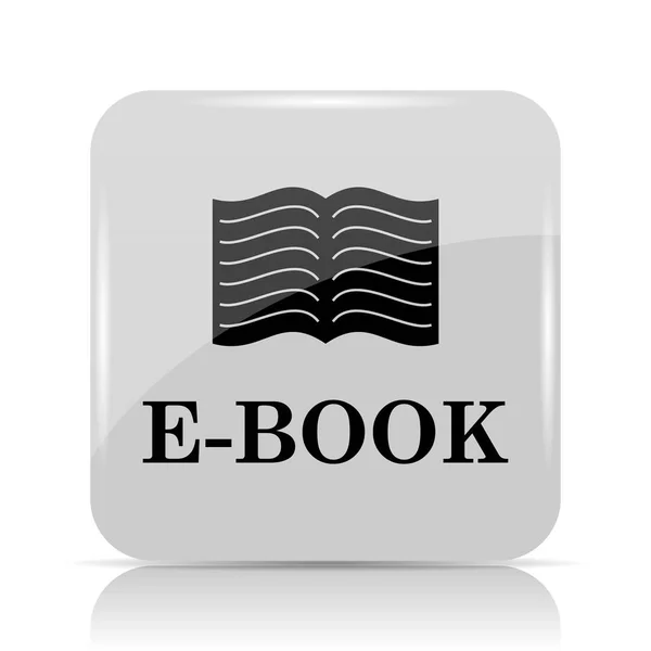 Ícone Book Botão Internet Fundo Branco — Fotografia de Stock
