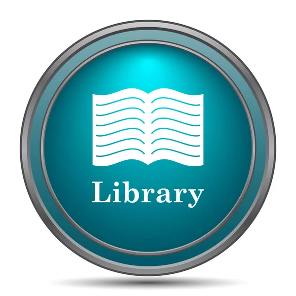 Bibliothekssymbol Internet Taste Auf Weißem Hintergrund — Stockfoto