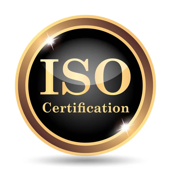 Ícone de certificação iso — Fotografia de Stock