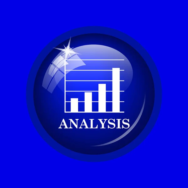 Analyse Symbol Internet Taste Auf Blauem Hintergrund — Stockfoto