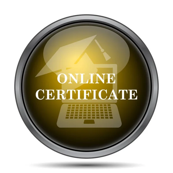 Icono de certificado en línea — Foto de Stock