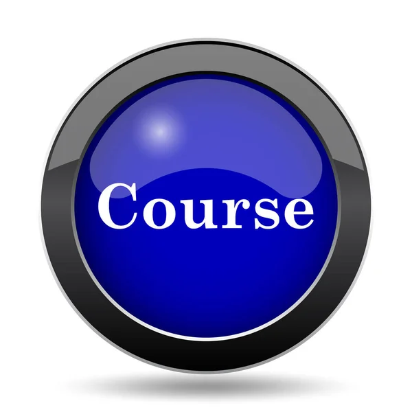 Course Icon Internet Button White Background — Stock Photo, Image