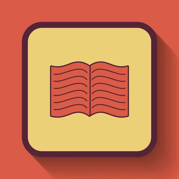 Book icon, colored website button on orange background