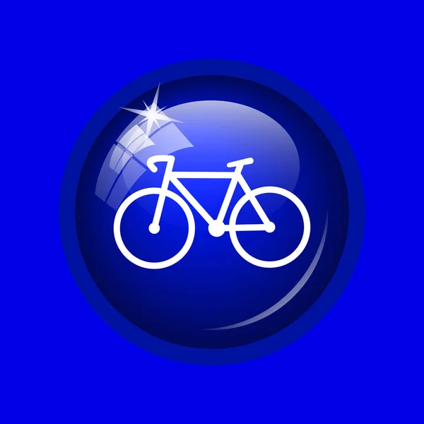 Fahrradsymbol Internet Taste Auf Blauem Hintergrund — Stockfoto