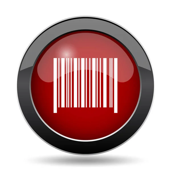 Barcode Pictogram Internet Knop Witte Achtergrond — Stockfoto