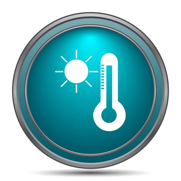 Zon en thermometer pictogram — Stockfoto