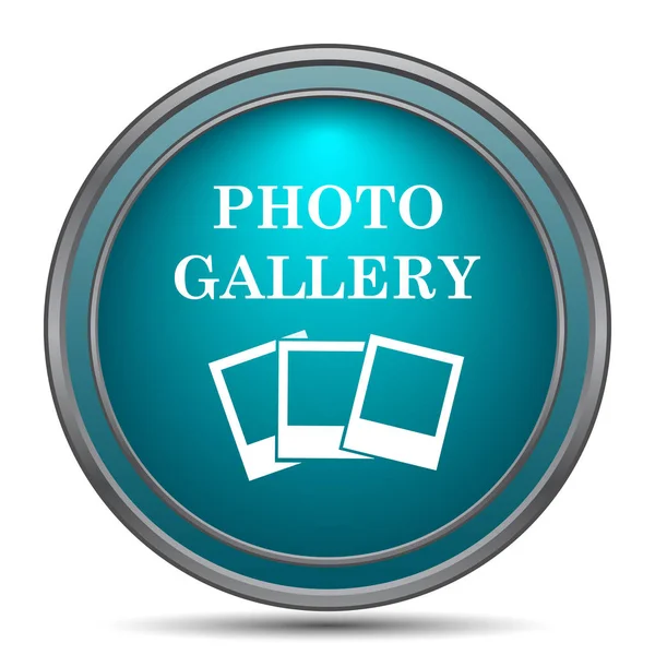 Ikone Der Fotogalerie Internet Taste Auf Weißem Hintergrund — Stockfoto