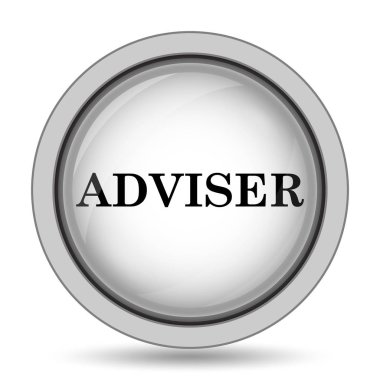 Danışmanı simgesi. Beyaz arka plan üzerinde Internet düğmesi