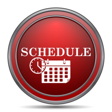 Zamanlama simgesini. Beyaz arka plan üzerinde Internet düğmesi