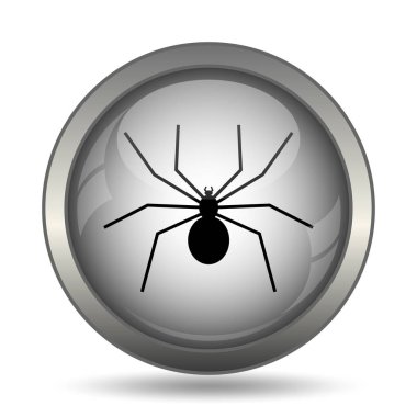 Örümcek siyah kutsal kişilerin resmi web sitesi düğme beyaz arka plan üzerinde