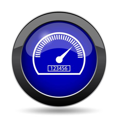 Hız göstergesi simgesi. Beyaz arka plan üzerinde Internet düğmesi