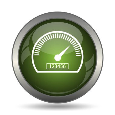 Hız göstergesi simgesi. Beyaz arka plan üzerinde Internet düğmesi.