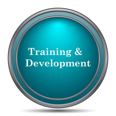 Eğitim ve geliştirme simgesi. Beyaz arka plan üzerinde Internet düğmesi