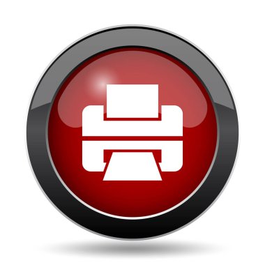 Yazıcı simgesi. Beyaz arka plan üzerinde Internet düğmesi