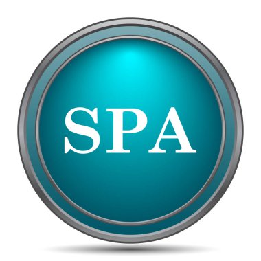 Spa simgesi. Beyaz arka plan üzerinde Internet düğmesi