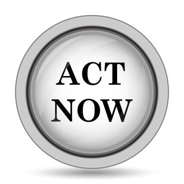 Şimdi simgesi hareket. Beyaz arka plan üzerinde Internet düğmesi