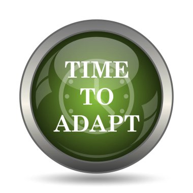 Simge uyum için zaman. Beyaz arka plan üzerinde Internet düğmesi.