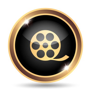 Video simgesi. Beyaz arka plan üzerinde Internet düğmesi