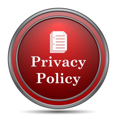 Gizlilik ilkesi simgesi. Beyaz arka plan üzerinde Internet düğmesi