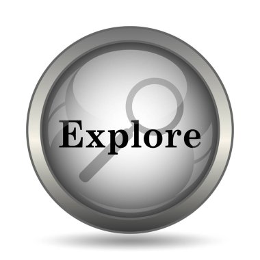 Beyaz arka plan üzerinde siyah kutsal kişilerin resmi web sitesi düğme keşfetmek