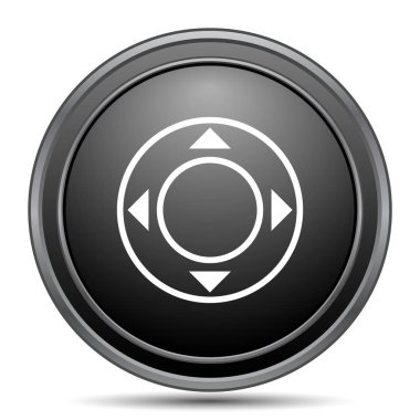 Oyun çubuğu simgesi, siyah Web sitesi düğmesini beyaz arka plan üzerinde