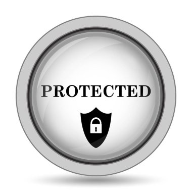 Korumalı simgesi. Beyaz arka plan üzerinde Internet düğmesi