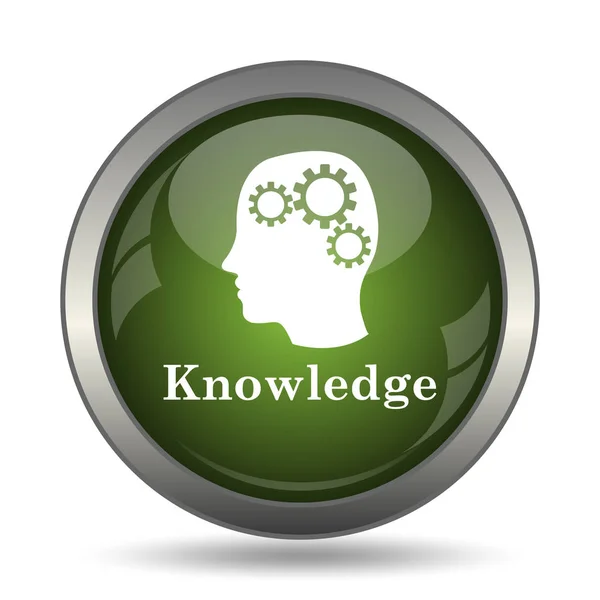 Knowledge icon. Internet button on white background.