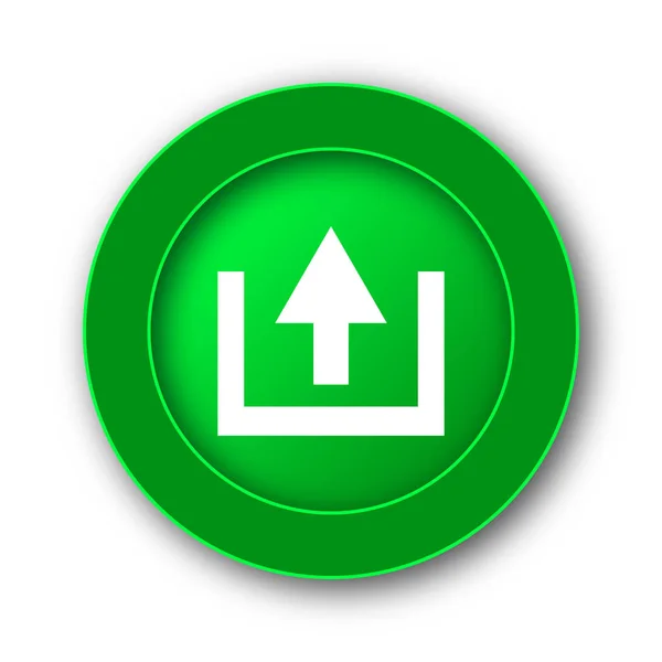 Upload icon. Internet button on white background