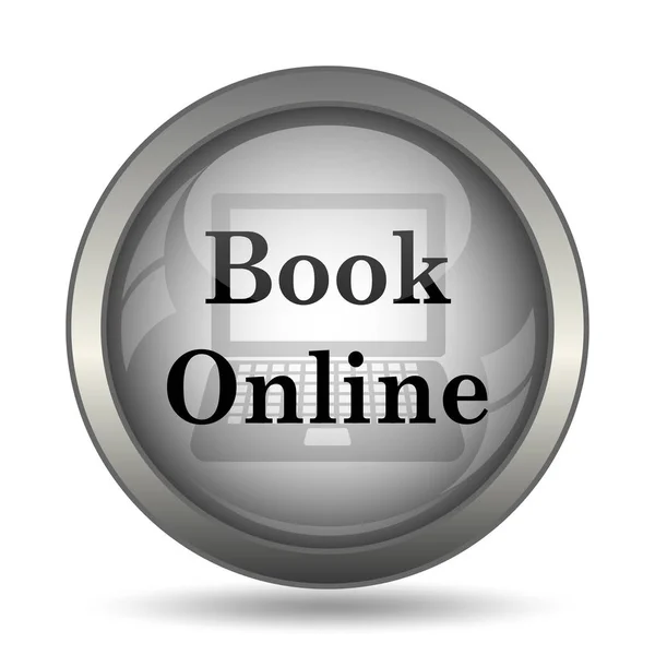 Knihy Online Černé Stránky Tlačítko Bílém Pozadí — Stock fotografie