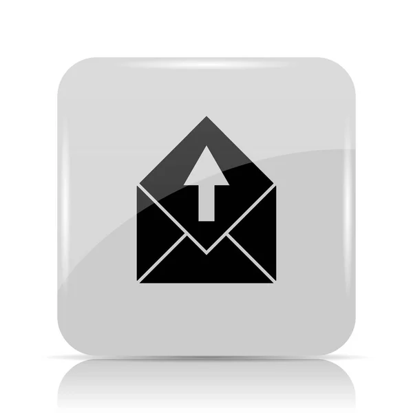 Отправить Электронной Почте Значок Кнопка Интернет Белом Фоне — стоковое фото