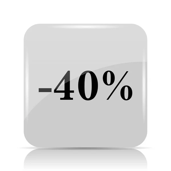 Ikona 40 % slevu — Stock fotografie