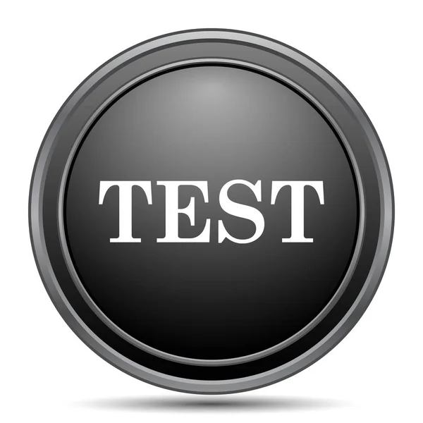 Test Icon Black Website Button White Background — Stock Photo, Image