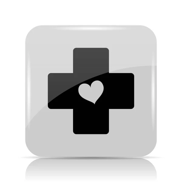 Cruz con icono del corazón —  Fotos de Stock