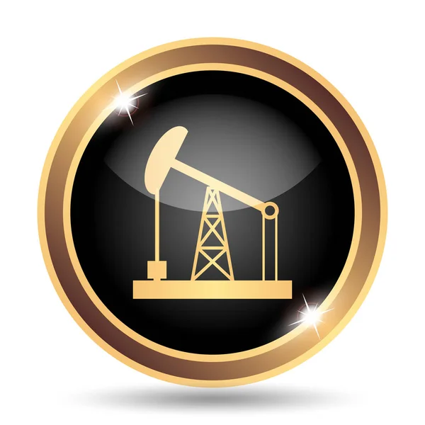 Oil Pump Icon Internet Button White Background — Stock Photo, Image