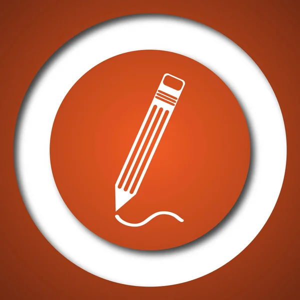 Pen icon. Internet button on white background.