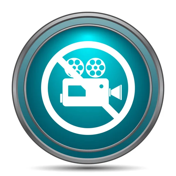 Ícone de câmera de vídeo proibido — Fotografia de Stock