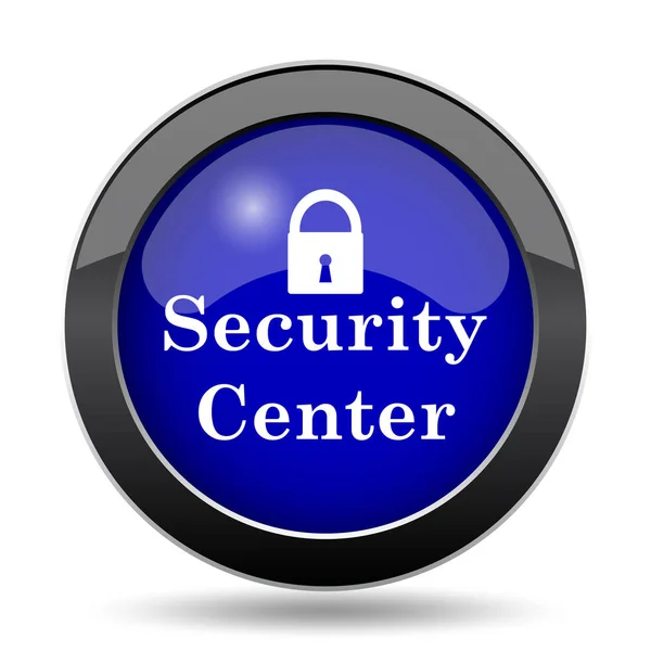 Значок Центра Безопасности Кнопка Интернет Белом Фоне — стоковое фото